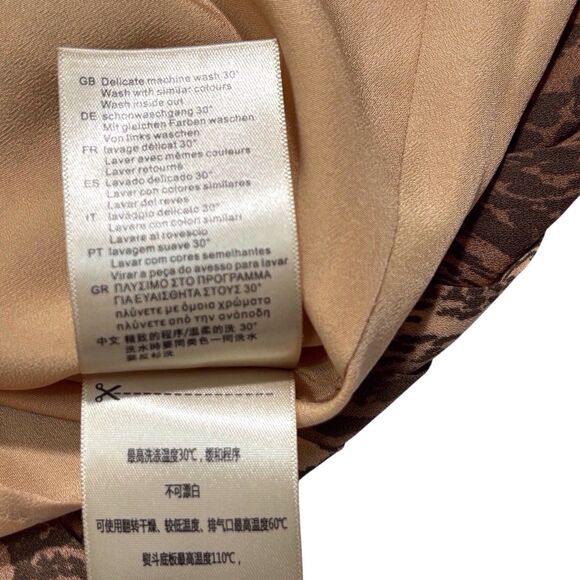 Scotch & Soda Maison Snake Print Dress Shift Medium Long Sleeve Pleated Hem NWT - Picture 12 of 13